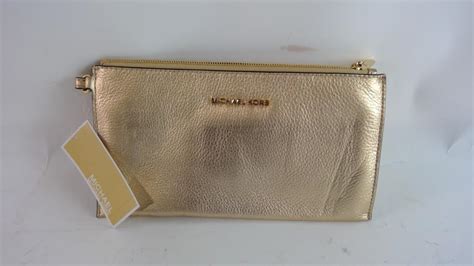 michael kors bedford large leather zip clutch|michael michael kors bedford large zip clutch leopard .